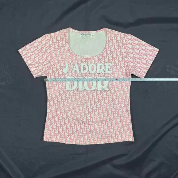 Christian Dior J’Adore John Galliano Era Number 1 Monogram Pink Top - Picture 4 of 6